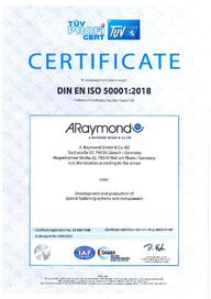 Certificate DIN EN ISO 50001-2018, Lörrach - Weil - Eschbach (EN)