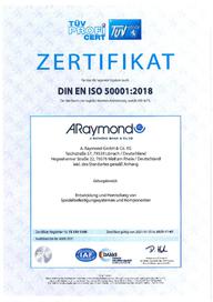 Certificate DIN EN ISO 50001-2018, Lörrach - Weil - Eschbach (DE)
